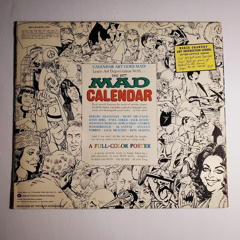 MAD Calendar 1977   Warner Books 10x12